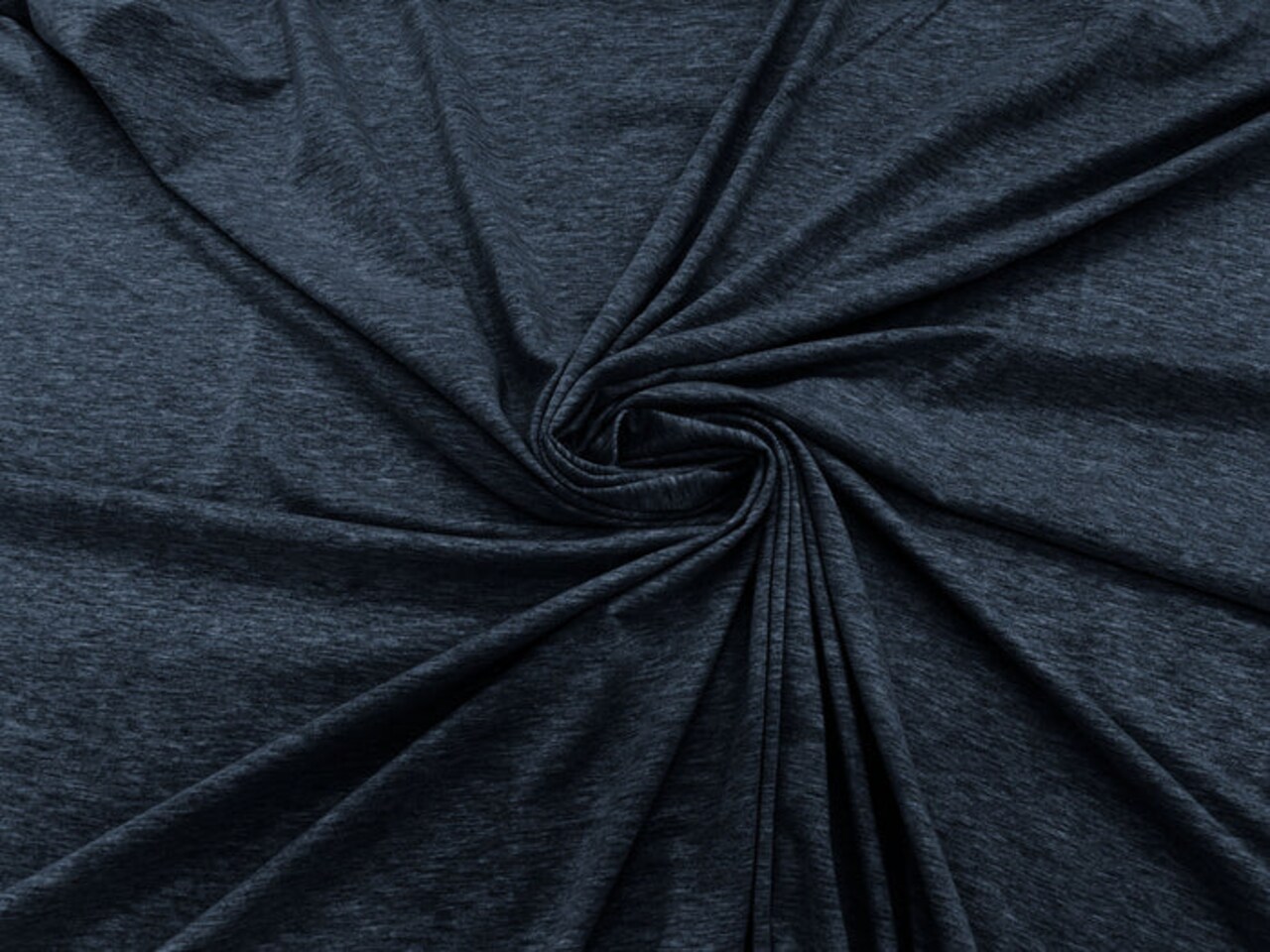 1 Yard Dark Denim Two Tone Cotton Spandex Jersey Knit Fabric Breathable, Stretchy & Lightweight 60" Width